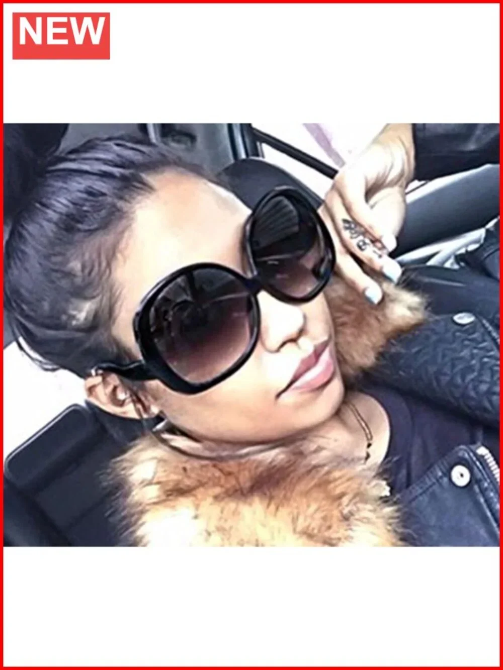 Oversized Wrap Around Sunglasses Vintage Style Women